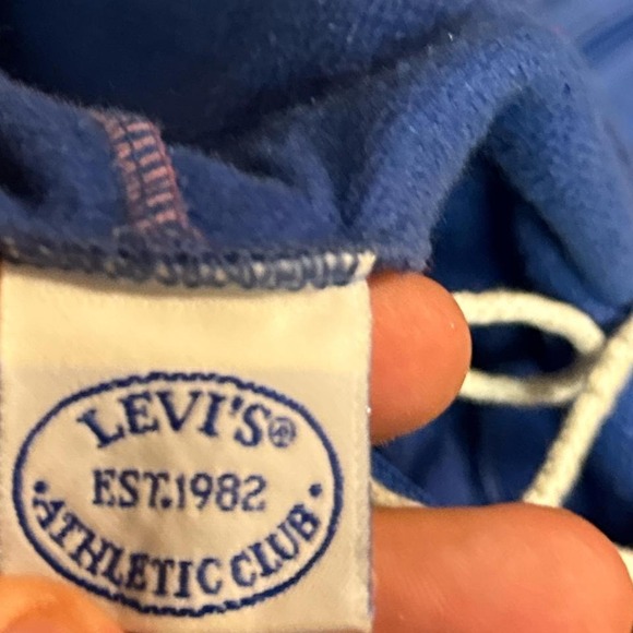 Vintage 80s Levi's Blue Olympics USA Short Sleeve Hoodie Size Mens Medium - Picture 5 of 5